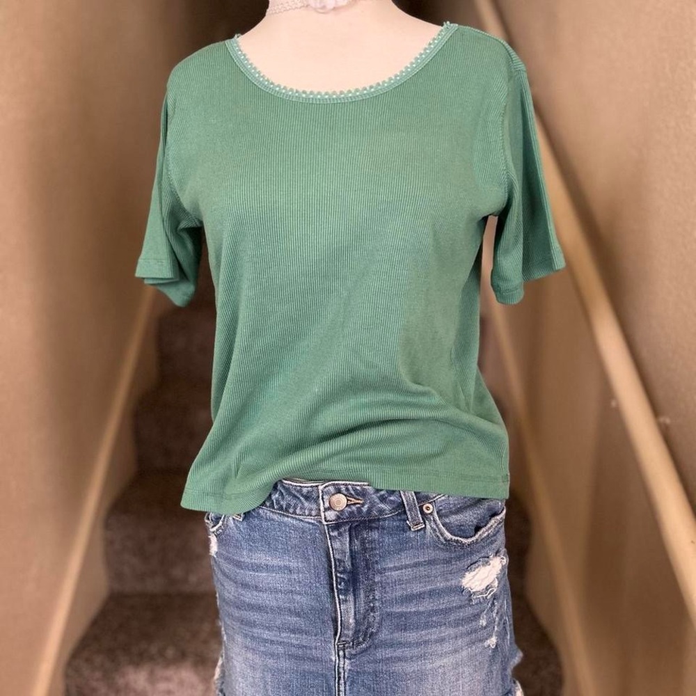 Van Heusen Green Short Sleeve Relaxed T-Shirt